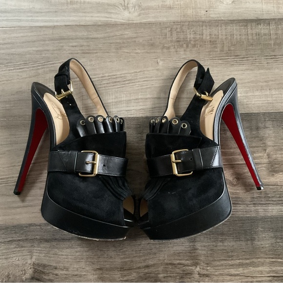 Christian Louboutin Shoes - AuthenticCHRISTIAN LOUBOUTIN JEM VELOURS"150"PLATFORM PUMP Size 9.5